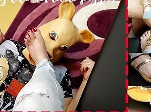 Piggy love her little piggies, looser Foot worship, Femdom, cum on ...