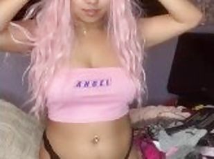 New Cute Asian Bunny With Pink Hair Shows Behind The Scenes Before ...