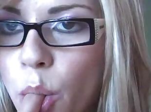 lunettes, masturbation, chatte-pussy, webcam, vagin