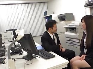 Quickie in the office with a coc khungry Japanese secretary