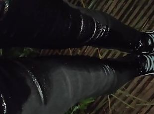 kencing, awam, seluar-dalam, fetish, solo, jeans