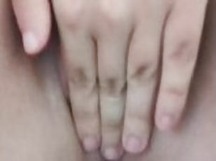 clito, chatte-pussy, amateur, doigtage, horny, serrée, solo