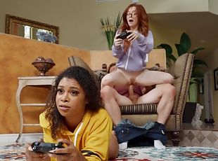 Jeni Angel And Madi Collins - Gamer Girl Threesome Action - Starrin...