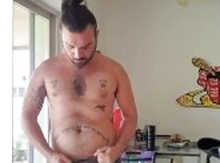 tata, nudisti, amaterski, homo, drkanje, grlo, sami, genitalije, tata-daddy, tetovaže