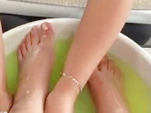 amateur, lesbienne, pieds, assez, fétiche