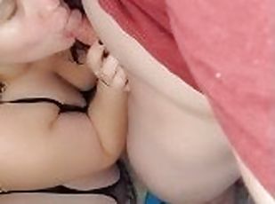 Bbw thick milf sucking cock. Purchase full video on onlyfans 12$ fo...