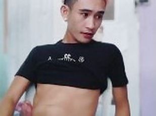 asiatisk, onani, amatør, cumshot, homofil, handjob, runking, alene, filipinsk, twink