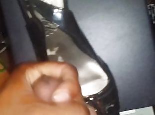 Black wedge sandal cum