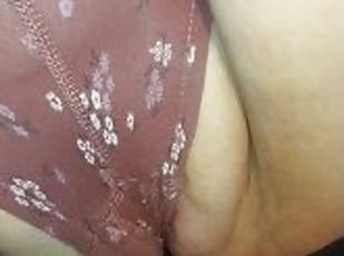 Pt 1/5: Hubby Rubs His Hard Cock Cock on My BBW Pussy Through My Cu...