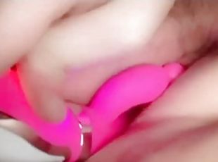 fet, masturbation, orgasm, fitta-pussy, kvinnligt-sprut, amatör, cumshot, leksak, creampie, bbw