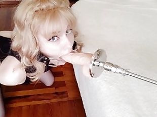 hundestilling, orgasme, mager, amatør, pikslikkeri, legetøj, bdsm, blond, maskiner, dildo