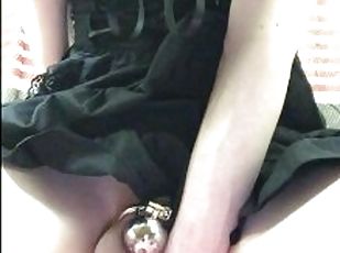 Goth Trap Extreme Anal and Chastity Orgasm