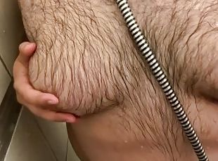 My Moobs in the Shower