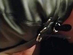 My Hooded Sub Sucking My Cock