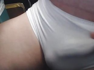 Guy in White panties with a nice cum shot