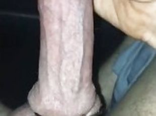 masturbation, amateur, énorme-bite, voiture, secousses, solo, bite