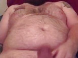 papa, poilue, masturbation, orgasme, jouet, joufflue, secousses, ejaculation, solo, pappounet