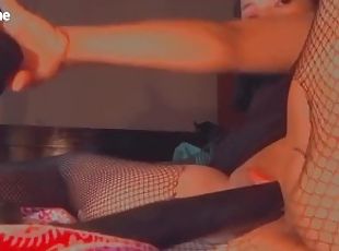 Watch me fuck Myself with a homemade dildo attached to a vibrator
