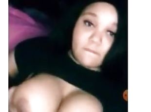 Busty Natural Big Round Tits Brunette sucks Cock while tits jiggle ...