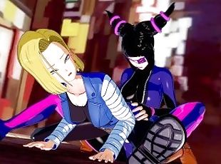 ?JURI HAN??FUTANARI 3D??NUMBER 18 LAZULI??SHORT STATIC??STREET FIGH...