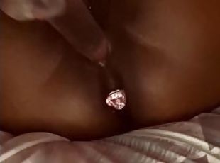 Phat wet pierced pussy close up