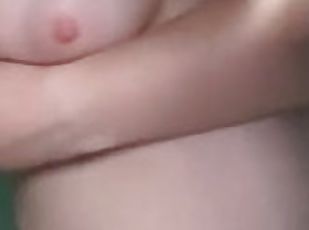 Rubbing myself, getting hornier by the second. Come play with my big soft tits and warm pink pussy