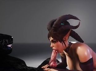 Succubus seduced Furies and he inseminated her  Big Cock Monster  3...