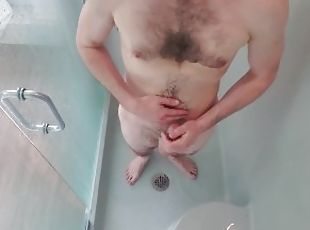 kąpiel, masturbacja, amatorskie, prysznic, solo, realne, kutas