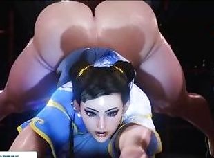 CHUN LI RECORDING A SPECIAL VIDEO FOR HER SECRET ACCAUNT  STREET FI...