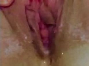 fisse-pussy, amatør, creampie, synsvinkel, sperm, skede, solo