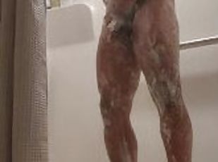 Soapy DICK- post workout shower