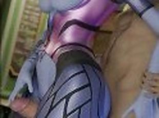 Widowmaker Beautiful Thighjob on street. GCRaw. Overwatch