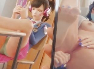 Dva doing some porn online and getting caught! Overwatch porn (sound-60fps)