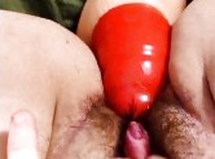 klitta, fet, hårig, masturbation, orgasm, fitta-pussy, amatör, milf, leksak, bbw