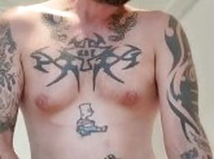 papa, dilettant, beule-schuss, homosexuell, beule, europäische, euro, allein, vati, tattoo