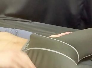 Hentai sexy Japanese masturbates wearing leggings:?????????????????...