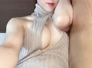 asiatique, cul, gros-nichons, masturbation, transsexuelle, amateur, jouet, japonais, ladyboy, solo