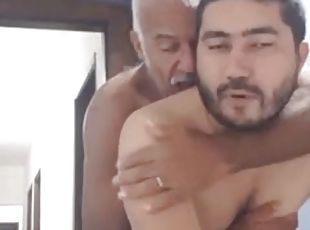 Hairy Oldman with big black cock