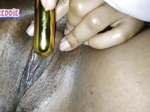 Her pussy starts throbbing right before she cums!! Gold Bullet Mast...