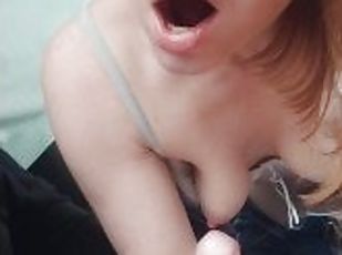 hot slut sucked in the car and asked to pay extra for cum in mouth,...