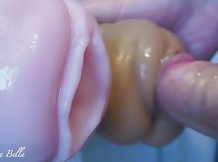 fuck 2 pussies, fleshlight and sohimi sextoy extreme close-up and c...
