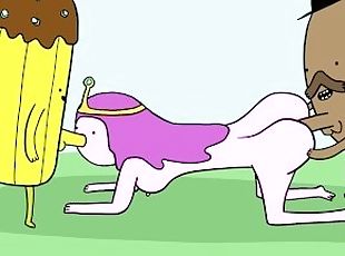 Princess Bubblegum Threesome With Starchy and a Banana Guard - Adventure Time Porn Parody