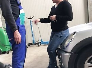 I take the car to the mechanic but pay him with a perfect blowjob.....