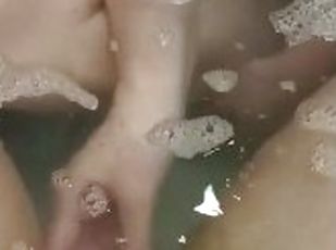 bañando, clítoris, enorme, babes, lesbiana, con-los-dedos, fantasía, fetiche, fetichista, submarino