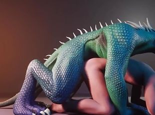 Scalie Reptile (Corbac) Orgasms Together with Guy (Gay Sex)  Wild L...