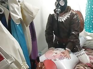 tsimay, dyakol-masturbation, baguhan, laruan, bdsm, fetish, latex, talian, maskara