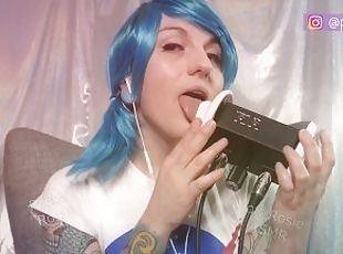 SFW ASMR - Earth Chan Deep Wet Ear Licking - PASTEL ROSIE Cosplay M...