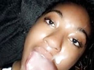 facial after dinner cum shot best ever dessert ever Ebony love a cu...