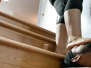 Preview-Thick Wife Tramples Slave Husband Using Him As A Step Stool...