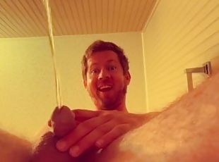 Peeing Naked in a Toilet with Camera Between Legs Under Penis and S...